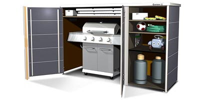 Grillunterstand-Grillschrank mit Stauraum für Grillzubehör