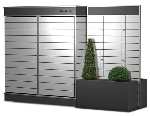 Terrassentrenner Terrassensichtschutz als Schrank