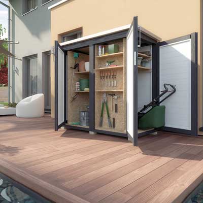 Der Gartenschrank aus Holz